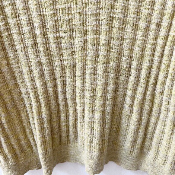 J. Crew Womens Green/Yellow Sz XXL Linen Ruffle Sleeveless Knit Blouse Top - Picture 6 of 8